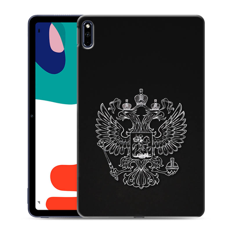 Силиконовый чехол на Huawei MatePad с принтом Герб России Силиконовый чехол на Huawei MatePad с принтом Герб России