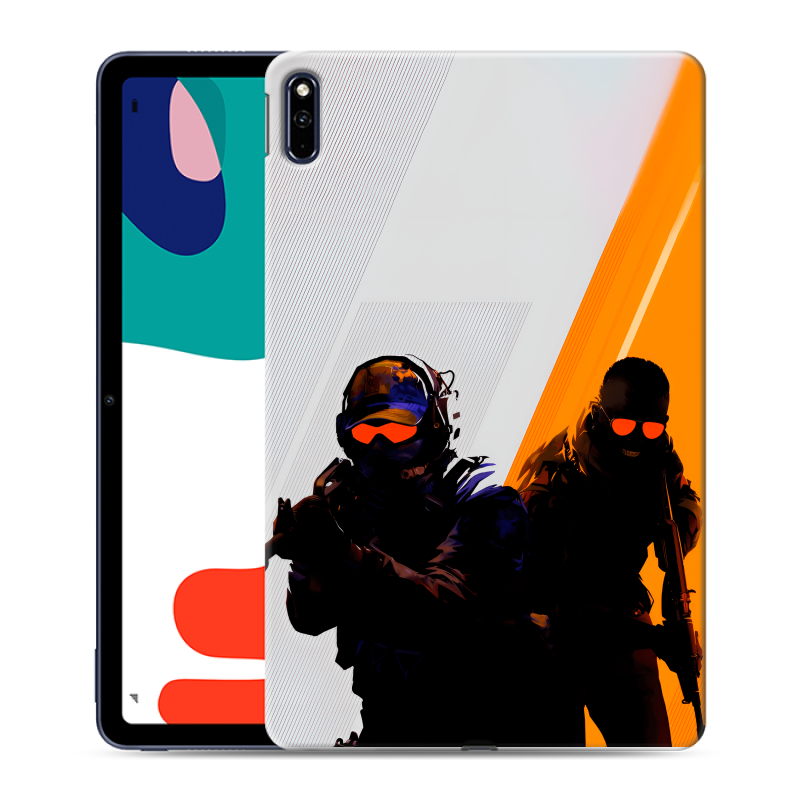 Силиконовый противоударный чехол на Huawei MatePad с принтом Контер страйк Counter strike Силиконовый противоударный чехол на Huawei MatePad с принтом Контер страйк Counter strike