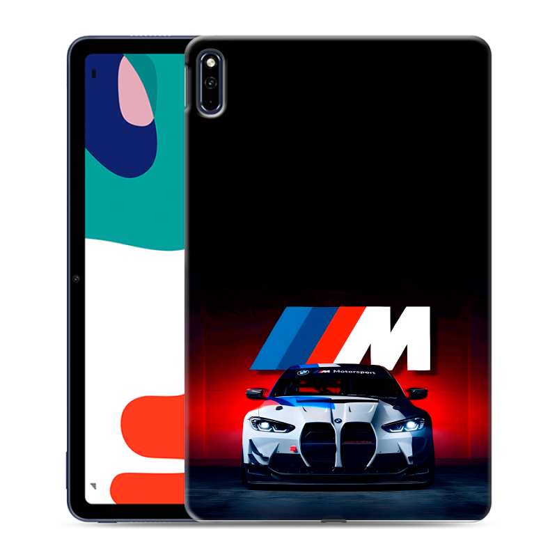 Силиконовый противоударный чехол на Huawei MatePad с принтом БМВ BMW Силиконовый противоударный чехол на Huawei MatePad с принтом БМВ BMW