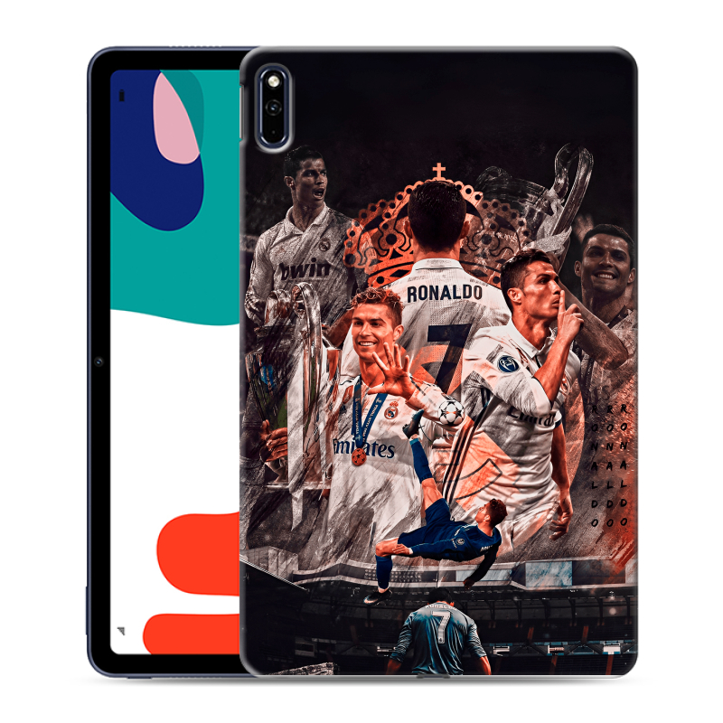 Силиконовый противоударный чехол на Huawei MatePad с принтом Реал Роналдо Real Ronaldo Силиконовый противоударный чехол на Huawei MatePad с принтом Реал Роналдо Real Ronaldo