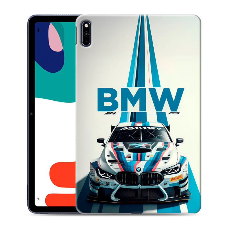 Силиконовый противоударный чехол на Huawei MatePad с принтом БМВ BMW Силиконовый противоударный чехол на Huawei MatePad с принтом БМВ BMW