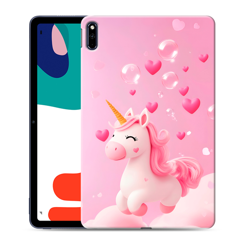 Силиконовый чехол на Huawei MatePad с принтом Единорог Силиконовый чехол на Huawei MatePad с принтом Единорог