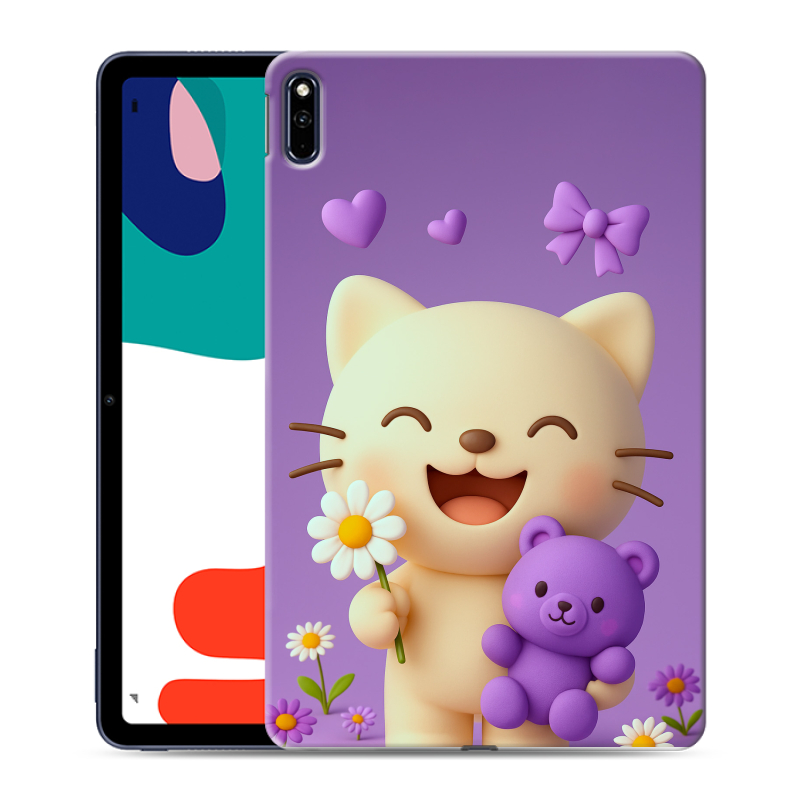 Силиконовый противоударный чехол на Huawei MatePad с принтом для девочек Силиконовый противоударный чехол на Huawei MatePad с принтом для девочек