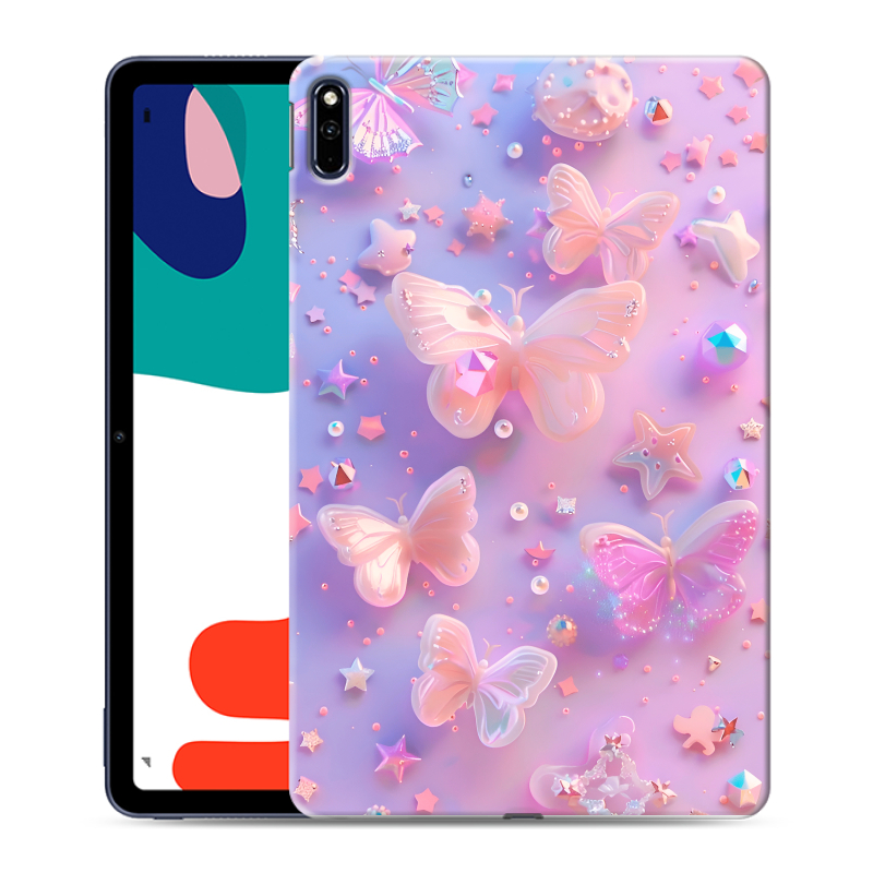 Силиконовый чехол на Huawei MatePad с принтом Бабочки Силиконовый чехол на Huawei MatePad с принтом Бабочки