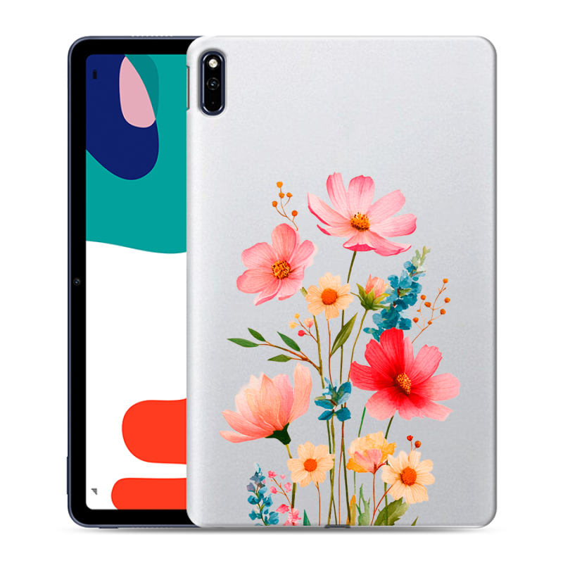 Силиконовый чехол на Huawei MatePad с принтом Цветы Силиконовый чехол на Huawei MatePad с принтом Цветы