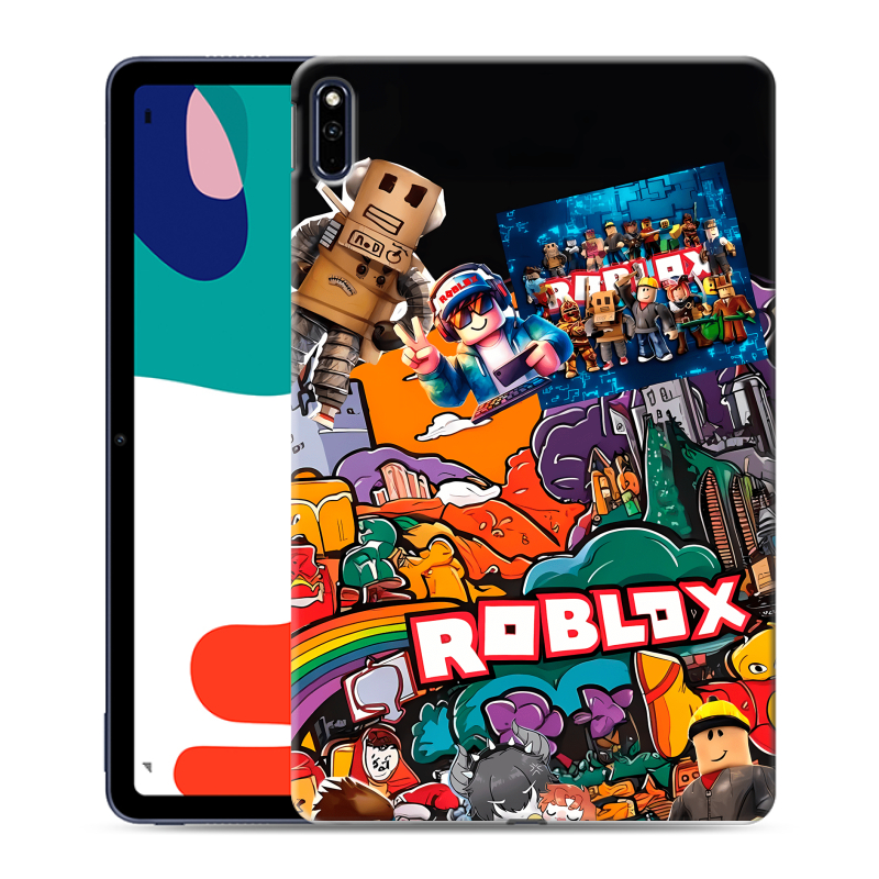 Силиконовый противоударный чехол на Huawei MatePad с принтом Roblox Роблокс Силиконовый противоударный чехол на Huawei MatePad с принтом Roblox Роблокс