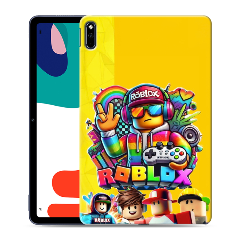 Силиконовый противоударный чехол на Huawei MatePad с принтом Roblox Роблокс Силиконовый противоударный чехол на Huawei MatePad с принтом Roblox Роблокс