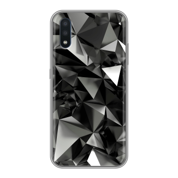 Силиконовый чехол на Samsung Galaxy M01 с принтом Черные кристаллы Силиконовый чехол на Samsung Galaxy M01 с принтом Черные кристаллы