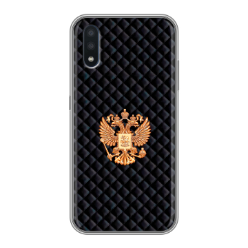 Силиконовый чехол на Samsung Galaxy M01 с принтом Герб России принт