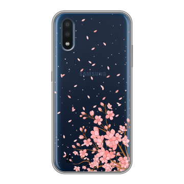 Силиконовый чехол на Samsung Galaxy M01 с принтом Ветка сакуры Силиконовый чехол на Samsung Galaxy M01 с принтом Ветка сакуры