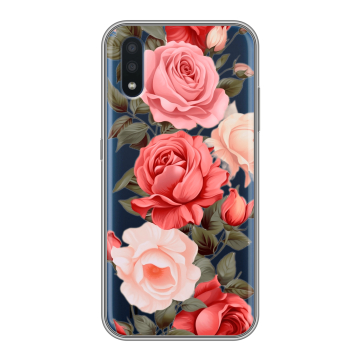Силиконовый чехол на Samsung Galaxy M01 с принтом Розы Силиконовый чехол на Samsung Galaxy M01 с принтом Розы