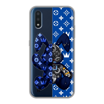 Силиконовый чехол на Samsung Galaxy M01 с принтом Луи робот Силиконовый чехол на Samsung Galaxy M01 с принтом Луи робот