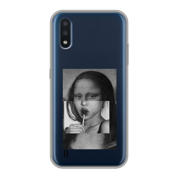 Силиконовый чехол на Samsung Galaxy M01 с принтом Мона Лиза Силиконовый чехол на Samsung Galaxy M01 с принтом Мона Лиза