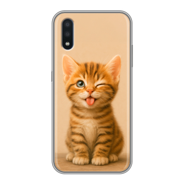 Силиконовый чехол на Samsung Galaxy M01 с принтом котенок Силиконовый чехол на Samsung Galaxy M01 с принтом котенок