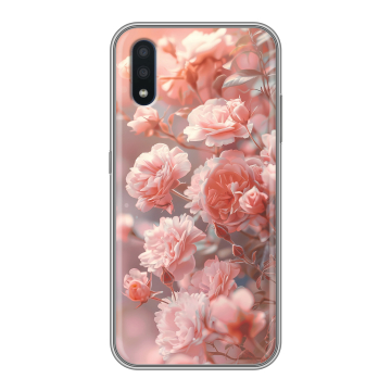 Силиконовый чехол на Samsung Galaxy M01 с принтом Розовые розы Силиконовый чехол на Samsung Galaxy M01 с принтом Розовые розы