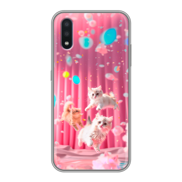 Силиконовый чехол на Samsung Galaxy M01 с принтом милые котики Силиконовый чехол на Samsung Galaxy M01 с принтом милые котики