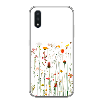 Силиконовый чехол на Samsung Galaxy M01 с принтом цветы Силиконовый чехол на Samsung Galaxy M01 с принтом цветы