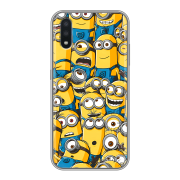 Силиконовый чехол на Samsung Galaxy M01 с принтом Миньоны