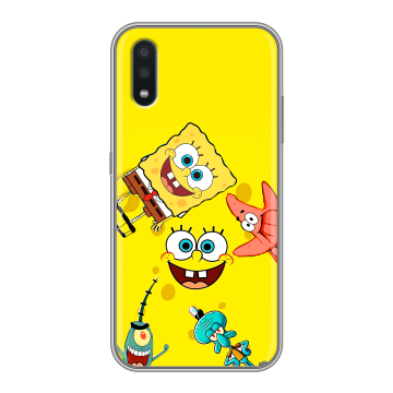 Силиконовый чехол на Samsung Galaxy M01 с принтом Спанч боб Спанчбоб Силиконовый чехол на Samsung Galaxy M01 с принтом Спанч боб Спанчбоб