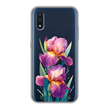 Силиконовый чехол на Samsung Galaxy M01 с принтом Цветы орхидеи Силиконовый чехол на Samsung Galaxy M01 с принтом Цветы орхидеи