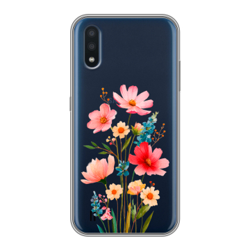 Силиконовый чехол на Samsung Galaxy M01 с принтом Цветы Силиконовый чехол на Samsung Galaxy M01 с принтом Цветы