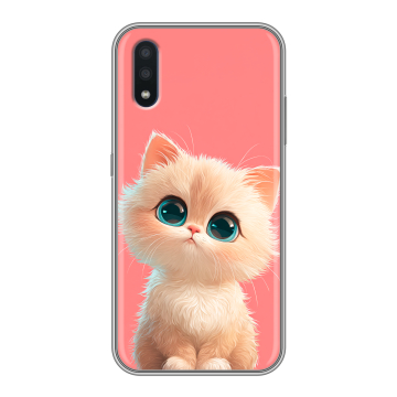 Силиконовый чехол на Samsung Galaxy M01 с принтом Розовый котенок Силиконовый чехол на Samsung Galaxy M01 с принтом Розовый котенок