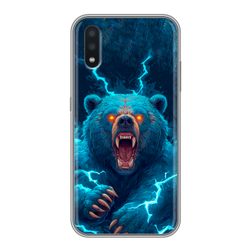 Силиконовый чехол на Samsung Galaxy M01 с принтом Медведь Силиконовый чехол на Samsung Galaxy M01 с принтом Медведь