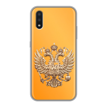 Силиконовый чехол на Samsung Galaxy M01 с принтом Герб Флаг России Силиконовый чехол на Samsung Galaxy M01 с принтом Герб Флаг России