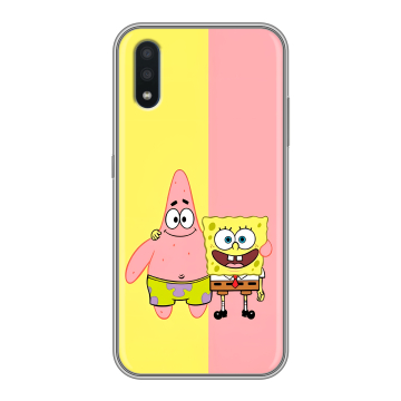 Силиконовый чехол на Samsung Galaxy M01 с принтом Спанч боб Спанчбоб