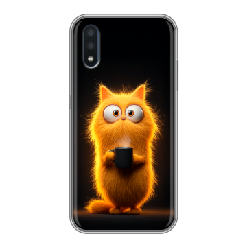 Силиконовый чехол на Samsung Galaxy M01 с принтом Смешной кот Силиконовый чехол на Samsung Galaxy M01 с принтом Смешной кот
