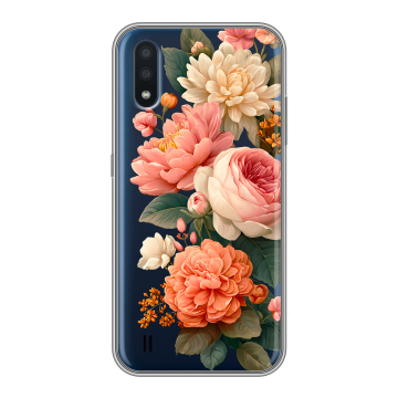 Силиконовый чехол на Samsung Galaxy M01 с принтом цветы Силиконовый чехол на Samsung Galaxy M01 с принтом цветы