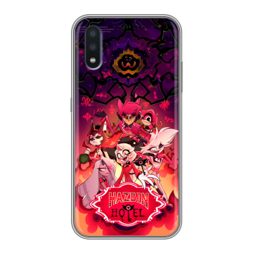 Силиконовый чехол на Samsung Galaxy M01 с принтом Hazbin Hotel Отель Хазбин