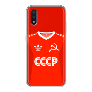 Силиконовый чехол на Samsung Galaxy M01 с принтом Флаг Герб СССР Силиконовый чехол на Samsung Galaxy M01 с принтом Флаг Герб СССР