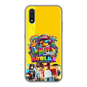 Силиконовый чехол на Samsung Galaxy M01 с принтом Roblox Роблокс