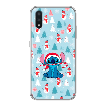 Силиконовый чехол на Samsung Galaxy M01 с принтом Стич Новый год Силиконовый чехол на Samsung Galaxy M01 с принтом Стич Новый год