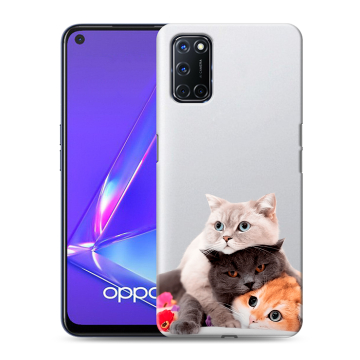Силиконовый чехол на OPPO A52 с принтом Кошки Силиконовый чехол на OPPO A52 с принтом Кошки