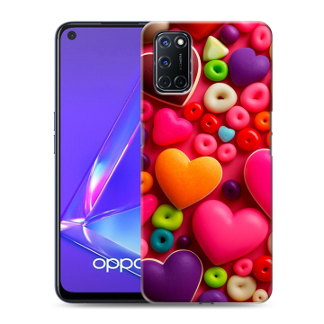 Силиконовый чехол на OPPO A52 с принтом Сердечки Силиконовый чехол на OPPO A52 с принтом Сердечки