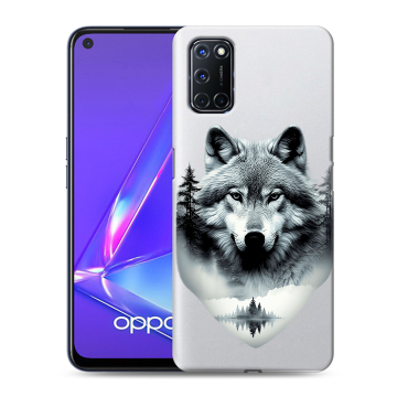 Силиконовый чехол на OPPO A52 с принтом Волк в лесу Силиконовый чехол на OPPO A52 с принтом Волк в лесу