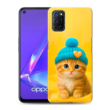 Силиконовый чехол на OPPO A52 с принтом Котенок в шапке Силиконовый чехол на OPPO A52 с принтом Котенок в шапке