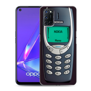 Силиконовый чехол на OPPO A52 с принтом Старый телефон