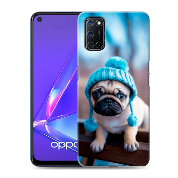Силиконовый чехол на OPPO A52 с принтом Мопс в шапке Силиконовый чехол на OPPO A52 с принтом Мопс в шапке