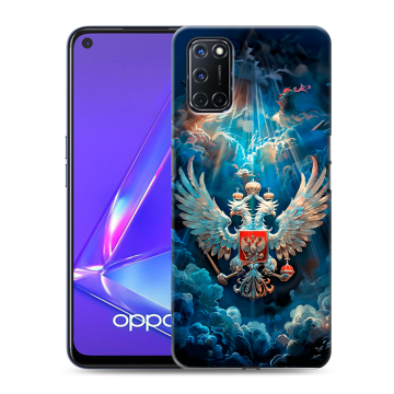 Силиконовый чехол на OPPO A52 с принтом Герб флаг России Силиконовый чехол на OPPO A52 с принтом Герб флаг России