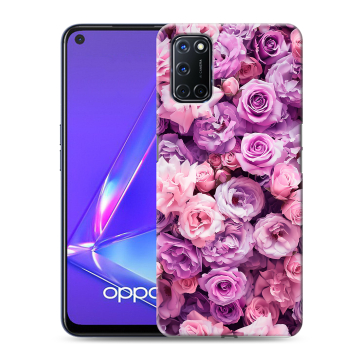 Силиконовый чехол на OPPO A52 с принтом лавандовые розы