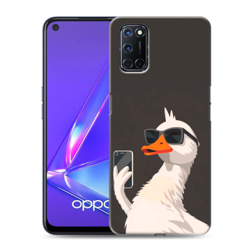 Силиконовый чехол на OPPO A52 с принтом утка в очках Силиконовый чехол на OPPO A52 с принтом утка в очках
