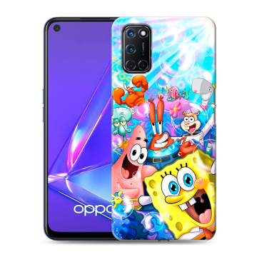 Силиконовый чехол на OPPO A52 с принтом спанчбоб спанч боб