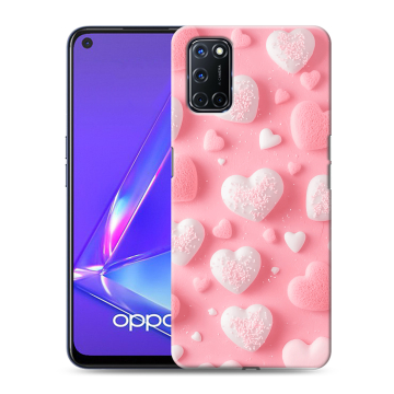 Силиконовый чехол на OPPO A52 с принтом Сердечки