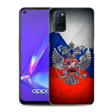 Силиконовый чехол на OPPO A52 с принтом Флаг России