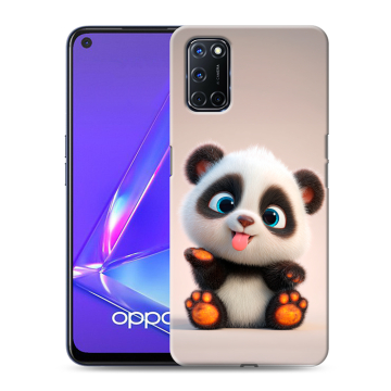 Силиконовый чехол на OPPO A52 с принтом милая панда Силиконовый чехол на OPPO A52 с принтом милая панда
