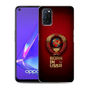 Силиконовый чехол на OPPO A52 с принтом Флаг Герб СССР