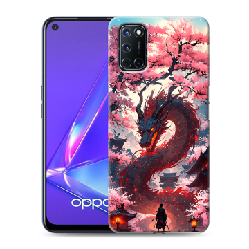 Силиконовый чехол на OPPO A52 с принтом Дракон Японский